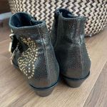 Lemare Italy Leather Ankle Cowboy Boots Metallic Green Gold 36 6 Photo 6