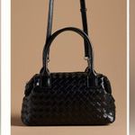 Anthropologie NWOT  woven crossbody bag black leather purse shoulder SOLD OUT Photo 1