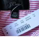 J.Crew NWT Tie Waist Button Down in Providence Red Stripe Shirt Dress 00 Photo 2