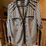 PRICE DROP ⏬️Chevron Patterned Jacket with Leather Accents Black Size M Photo 0