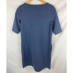 Kenar  Short Sleeve Blue Shift Dress 4 Photo 3