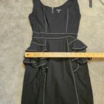 Bebe Size 4 Hour Glass Little Black Dress Stretchy Frill Cocktail Party Dress Photo 10