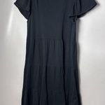 J Crew Women's Tiered Dress Black Broken Photo 1