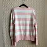 Vineyard Vines Palm Beach Lately Cotton Blend Striped Sweater Sz L Pink White Photo 1