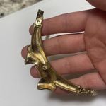 Swavorski Beautiful Signed Swarovski Costume Necklace Gold Tone Black Enamel Bow / Crystal Photo 8