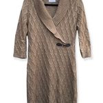 Calvin Klein Basket Weave 3/4 Sleeve Sweater Dress Color Oatmeal Photo 0