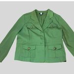 Studio 1940 Olive Green Women's Blazer Jacket With Four Pockets & Button Photo 8