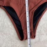 Pily Q Women's Bikini Bottom Stitched Waist Tab Size Small Henna Photo 5