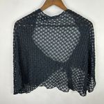 Elif by Jordan Taylor Black Crochet Short Cover Pareo Women's One Size Beach Photo 3