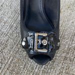 Gianni Bini  Black Heels Stiletto Platform peep toe buckle size 6 Photo 2