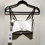 Alo Yoga  NWT Airbrush Streamline Bra Tank Top Ivory Black Size S Photo 6