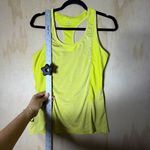 Athleta 🌟 Women’s S Yellow Racerback Tank Top Mesh Panels Zip Pocket Activewear Photo 3