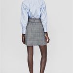 ZARA Black and Gray Plaid Mini Skirt Photo 1
