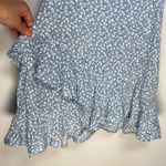 Princess Polly  Grasby Mini Dress Blue Floral Back Cutout Cottagecore Milkmaid 4 Photo 3