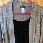 Olivia Blu  Gray Open-Front Sweater Photo 1