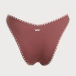 BERLOOK Tie Back Scoop Bikini Top AND Contrast Stitch Bikini Bottom 22 Red Size L Photo 7