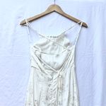 Lulus | NWT REMARKABLE MOMENTS WHITE FLORAL JACQUARD SATIN TULIP MIDI DRESS XS Photo 12