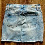 Tinseltown  - Distressed Pearl Detailed Denim Jean Skirt Photo 2