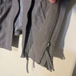 Free People Gray Faux Vegan Suede Leather Moto Jacket Size 6 S Full Zip Photo 11