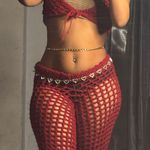 Crochet joggers, with crochet vest Multiple Photo 0