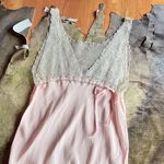 Vintage Pastel Pink Silk Slip Maxi Dress Size M Photo 1