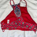 Nanette Lepore Red Paisley High Neck Bikini Top Photo 4