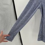 Apana Heathered Blue Cowl Neck Thumbhole Pullover Activewear Top Size Medium Photo 4