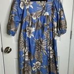 Vintage Hilo Hattie made in USA floral Hawaii tropical midi dress puff sleeves M Size M Photo 0