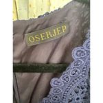 OSERJEP Scallop Eyelet Floral Lace Surplice V Neck Sheath Midi Dress Back Slit S Photo 4