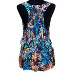 Anthropologie If By Sea Floral Racerback Tank Top Large Blue Tropical Sleeveless Blouse Photo 2
