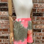 Eldridge neon pink and earth toned tie dyed cloth shorts / L / EUC Size L Photo 0