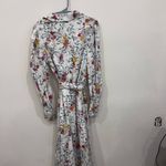 Zimmermann Zimmerman White Linen Midi Wrap Dress in Floral Elka Vine Size 0 AU EUC Photo 9