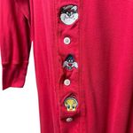 90s Y2K Vintage Looney Tunes Warner Bros Studio Red Cotton Pajama Onesie L XL Size L Photo 3
