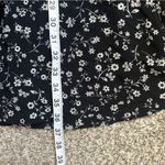 🦋 Black White Floral Mini Dress Stretch Comfy Casual Spring XL XXL Photo 3