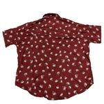 Madewell Maroon Palm Tree Courier Button Down Short Sleeve Top Shirt size Small Photo 5