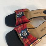 Brighton Vintage Women’s SZ 7 M Kitten Heels KATE Classic Plaid CROC Leathet Sandals Photo 4