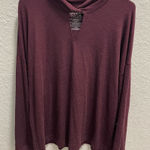Burgundy Sweater Long Sleeve Shirt XL Purple Photo 0