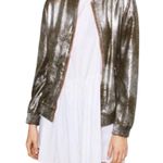 ZARA Metallic Bomber Jacket Zip closure side pockets Size S good condition Photo 1