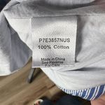 Parker Size 8 Halter Blue Striped Fit & Flare Cotton Above Knee Length Dress Photo 6