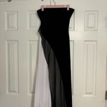 Taboo Y2K Black & White Strapless Maxi Dress Size M Photo 2