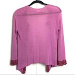 Versace Vintage Versus Pink Open Front Cardigan Silk Crochet Detail Photo 6