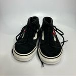 Vans Sk8 mid high top sneakers rose thorns embroidered black red women’s size 8 Photo 1