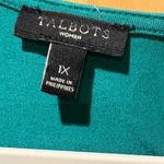 Talbots Teal back key hole button closure Women's Top 1X Photo 2