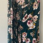 Charlotte Russe Green Floral Wrap Dress Photo 2