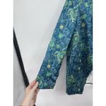 ZARA  Floral Satin Blazer Jacket Women Small Blue Paisley Eclectic Art To Wear Photo 5