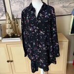 Sézane SEZANE Silk Floral Shirt Dress Button Down Long Sleeve Size XS Photo 2