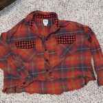 Urban Outfitters UO Cropped Plaid Flannel  Photo 1
