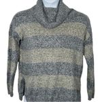 Tommy Hilfiger  Metallic Stripe Cowl Neck Sweater XS Marbled Grey Photo 1