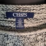 Chaps Black and‎ White Scoop Neck Sweater Size Large Photo 2
