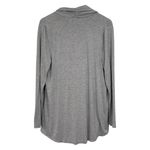 Zenergy by Chico’s Gray Knotted Sweatshirt Deep Cowl Neck size 2 or US 12 Womens Photo 7